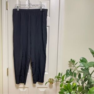 Club Monaco Black 100%silk side detail pullon pants 10